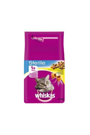 Whiskas Steril Tavuklu Yetişkin Kedi Maması 1,4 kg