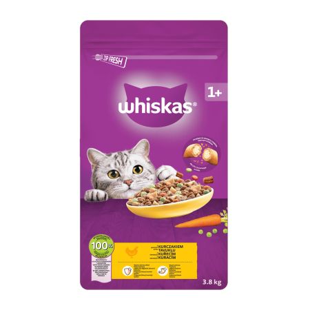 Whiskas Tavuklu ve Sebzeli Yetişkin Kedi Maması 3,8 kg