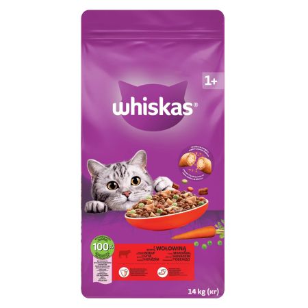 Whiskas Biftekli ve Havuçlu Yetişkin Kedi Maması 14 kg