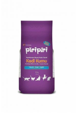Pisipisi Eczacıbaşı Pudra Kolulu Kalın Taneli Topaklanan Kedi Kumu 10 Kg