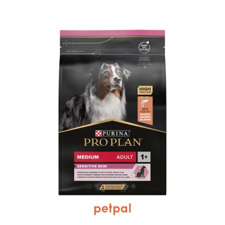 Pro Plan Medium Adult Sensitive Skin Somonlu ve Pirinçli Orta Irk Yetişkin Köpek Maması 3 kg