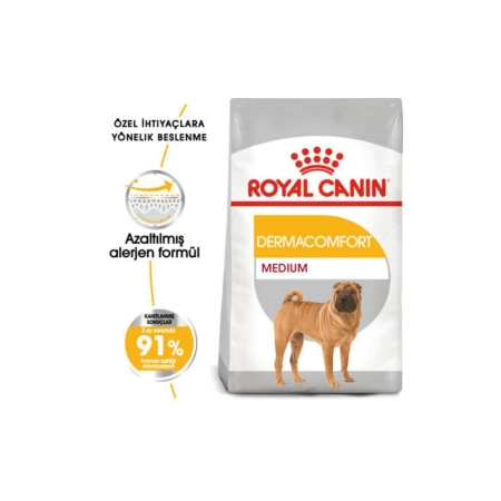 Royal Canin Medium Dermacomfort Deri ve Tüy Sağlığı İçin Orta Irk Yetişkin Köpek Maması 12 kg