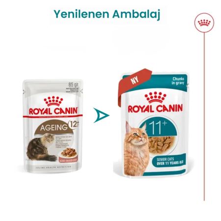 Royal Canin Gravy Ageing +11 Pouch Yaşlı Kedi Yaş Maması 12 x 85 gr