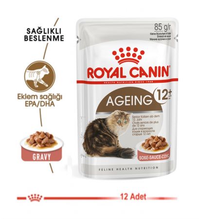 Royal Canin Gravy Ageing  12 Yaşlı Kedi Yaş Maması 85 Gr-(12 Adetx85 Gr)
