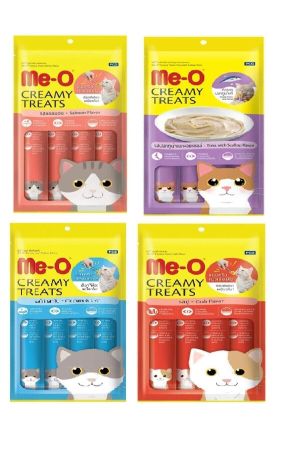 Me-O Creamy Treats 4 Çeşit Karma Sıvı Kedi Ödülü 4 Adet