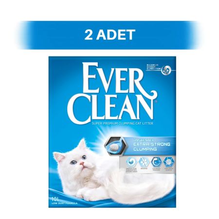 Ever Clean Ekstra Strength Kokusuz Ekstra Güçlü Topaklanan Kedi Kumu 2 x 10 lt