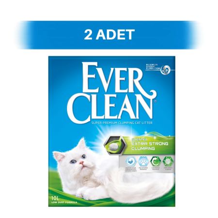 Ever Clean Kokulu Ekstra Güçlü Topaklanan Kedi Kumu 2 x 10 lt