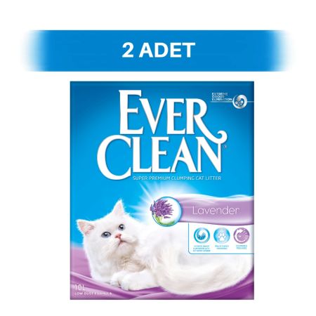 Ever Clean Lavender Lavanta Kokulu Topaklanan Kedi Kumu 2 x 10 lt