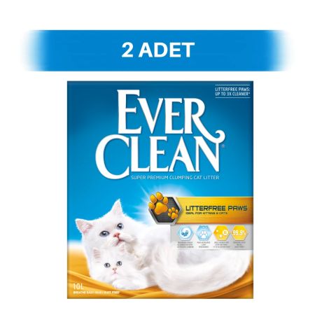Ever Clean Litterfree Paws Patilere Yapışmayan Topaklanan Kedi Kumu 2 x 10 lt