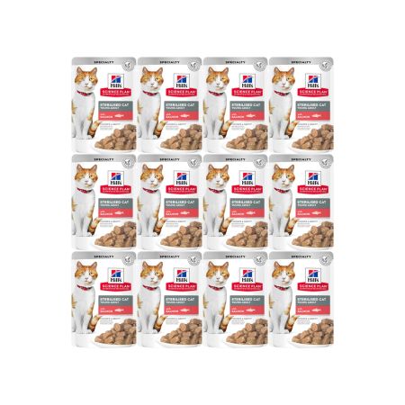 Hill's Science Plan Kısırlaştırılmış Kedi Konservesi Somon Balıklı 12x85g