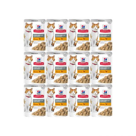 Hills Kısırlaştırılmış Tavuklu Yaş Kedi Maması 85 g x 12 Adet