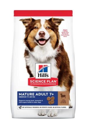 Hills Mature Adult  7 Kuzu Et ve Pirinçli Yaşlı Köpek Maması 14 kg