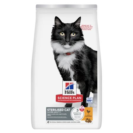 Hill's Science Plan Mature Adult +7 Tavuklu Kısırlaştırılmış Olgun Yetişkin Kedi Maması 1,5 kg