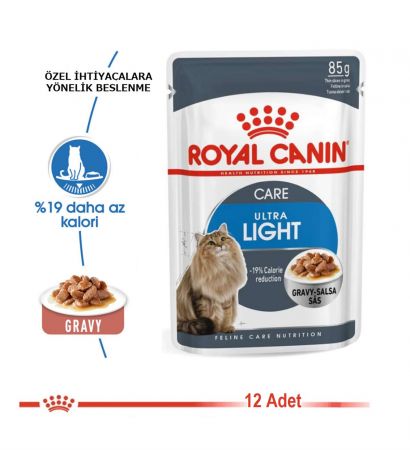 Royal Canin 12'li Fhn Ultra Light Yetişkin Kedi Konservesi 85 gr