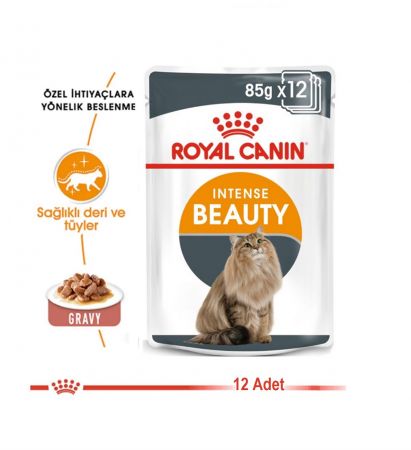 Royal Canin Intense Beauty Gravy (soslu) Yaş Kedi Maması 85 gr X 12 Adet