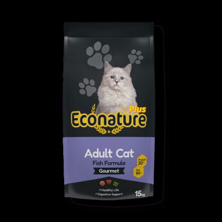 Econature Plus Gurme Balık Etli Renkli Yetişkin Kedi Maması 15 kg