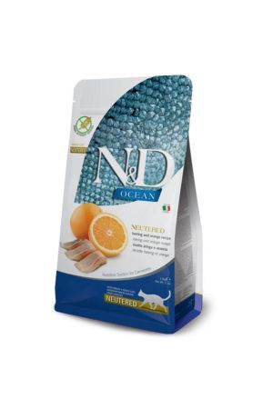 N&d Ocean Tahılsız Ringa Balığı Ve Portakallı Kısır Kedi Maması 5 kg