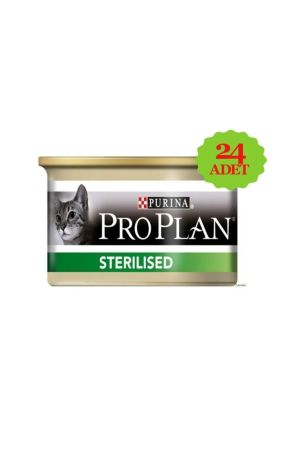 Pro Plan Sterilised Somonlu ve Ton Balıklı Kısırlaştırılmış Kedi Konservesi 24 x 85 gr