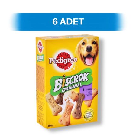 Pedigree Biscrok Multi Mix Bisküvi Köpek Ödül Maması 6 x 500 gr
