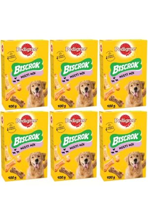 Pedigree Biscrok Multi Mix Köpek Ödül Bisküvisi 6x500 Gr
