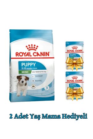 Royal Canin Mini Puppy Starter Küçük Irk Yavru Köpek Maması 2 kg + 2 Adet Mini Starter Pouch Yavru Köpek Yaş Maması