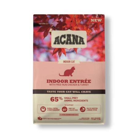 Acana Indoor Entree Hairball Control Tavuklu ve Ringa Balıklı Kısırlaştırılmış Yetişkin Kedi Maması 4,5 kg