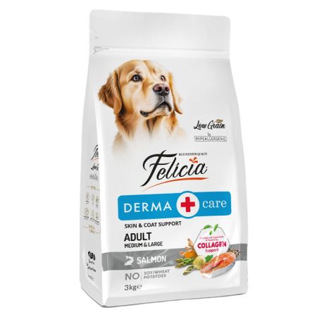 Felicia Hipoalerjenik Az Tahıllı Somonlu Orta Ve Büyük Irk Yetişkin Köpek Maması 3 kg