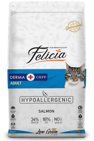 Felicia Hypoallergenic Düşük Tahıllı Somonlu Yetişkin Kedi Maması 2 Kg