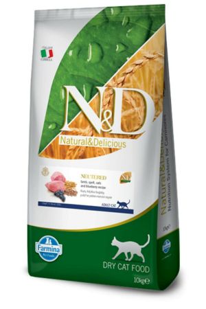 N&D Neutered Kuzu Kılçıksız Buğday Yulaf ve Yaban Mersini 10 Kg