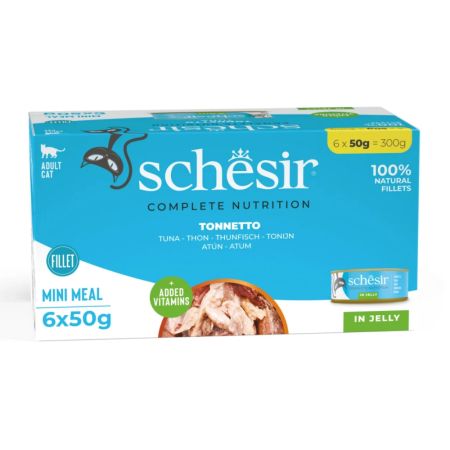 Schesir Jöle İçinde Ton Balıklı Yetişkin Kedi Konservesi 6 x 50 gr