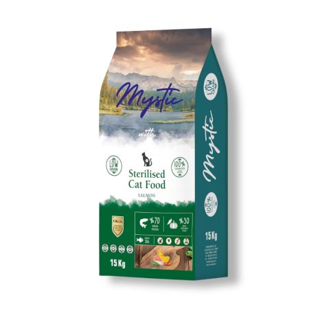 Mystic Az Tahıllı Somonlu Kısırlaştırılmış Kedi Maması 15 kg