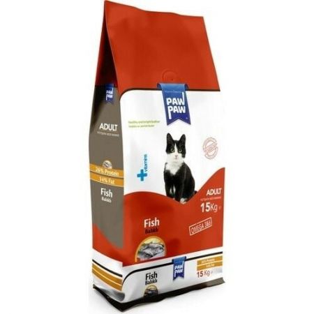 Paw Paw Yetişkin Kedi Maması Balıklı 15 kg