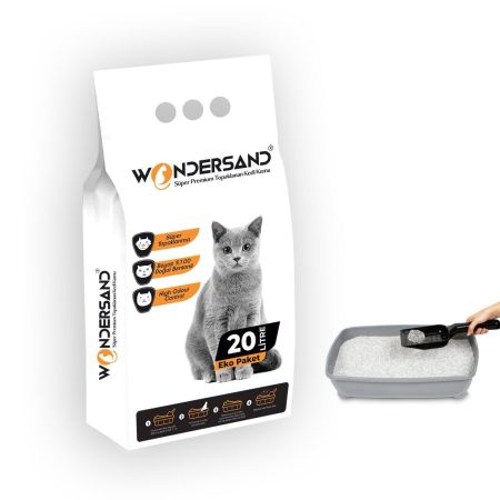 Topaklanan Kedi Kumu- Wondersand Bentonit İnce Taneli Kokusuz