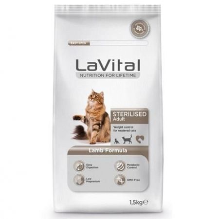 Lavital Sterilised Kuzu Etli Kedi Maması - 1.5 Kg