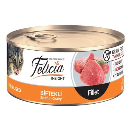 Felicia Fileto Sterilised Biftekli Kedi Konservesi 85 Gr 