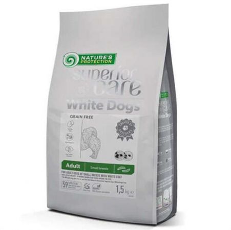 Natures Protection Superior Care White Coat Küçük Irk Böcekli Beyaz Köpek Maması 1.5 Kg