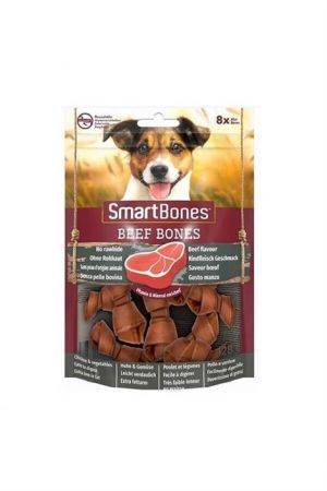 SmartBones Sığır Etli Mini Düğüm Kemik Köpek Ödülü 8'li 128 gr