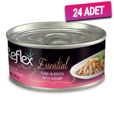 Reflex Plus Ton Balık ve Karidesli Yetişkin Konserve Kedi Maması 70 Gr - 24 Adet