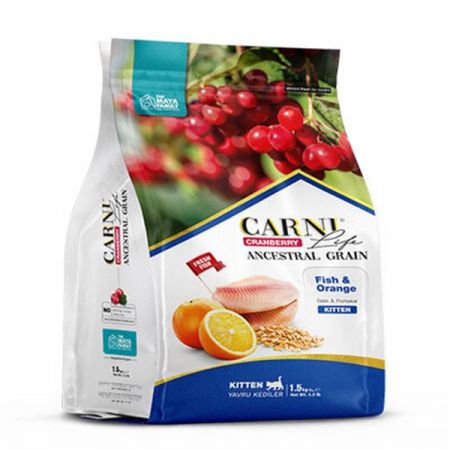 Carni Life Ancestral Grain Kızılcık,balık Ve Portakallı Yetişkin Kedi Maması 1,5 Kg