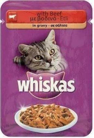 Whiskas Pouch Biftekli Yetişkin Kedi Konservesi 100 Gr.
