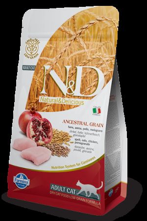 N&D Düşük Tahıllı Tavuklu Narlı Yetişkin Kedi Maması 5 Kg